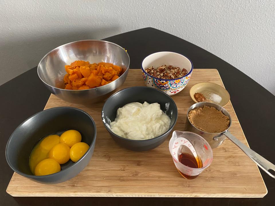 Alton Brown sweet-potato pie ingredients