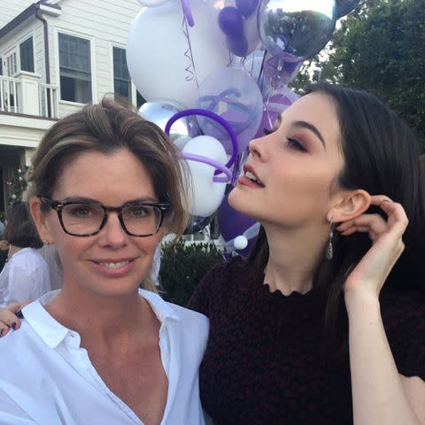 <p>Gracie Abrams Instagram</p> Katie McGrath and Gracie Abrams pose together for a photo.