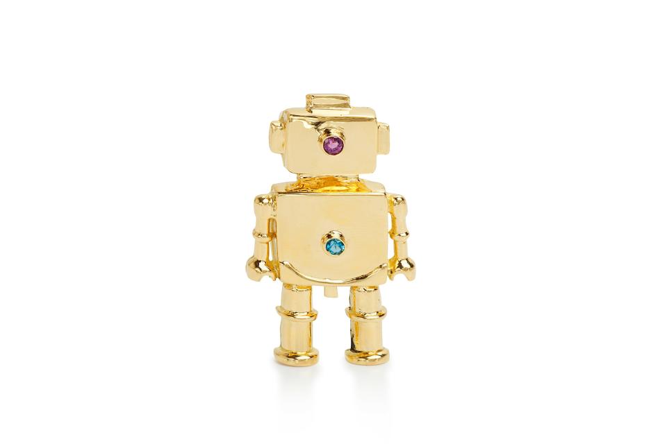 Ancestor Robot pendant in 18-karat gold by Mia Fonssagrives Solow