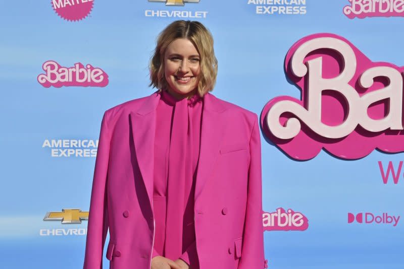 Director Greta Gerwig attends the premiere of the "Barbie" movie on July 9 in Los Angeles. The studio’s choice of Gerwig to write and direct the film suggests a willingness to explore Barbie’s world through a political lens. Photo by Jim Ruymen/UPI