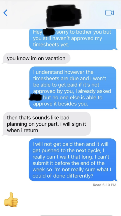 "i will sign it when i return"