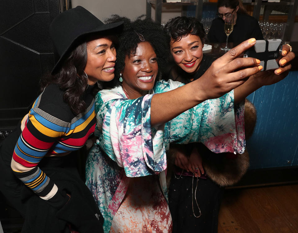 Angela Bassett, Yolanda Ross, and Ruth Negga