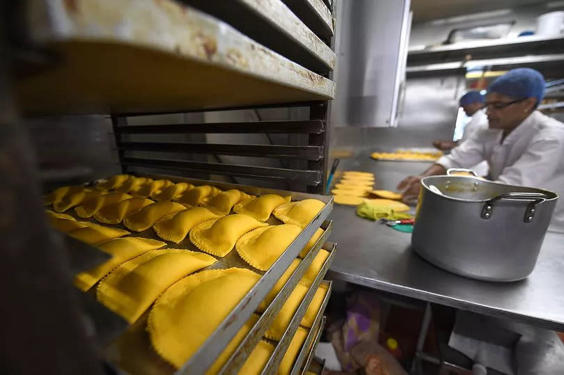 Patties ready for the oven -Credit:Sean Hansford | Manchester Evening News