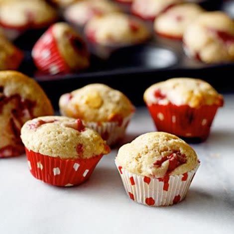 White Chocolate Strawberry Muffins