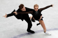 ISU World Figure Skating Championships - Saitama Super Arena, Saitama, Japan - March 22, 2019. Russia's Victoria Sinitsina and Nikita Katsalapov in action during the Ice Dance – Rhythm Dance. REUTERS/Issei Kato