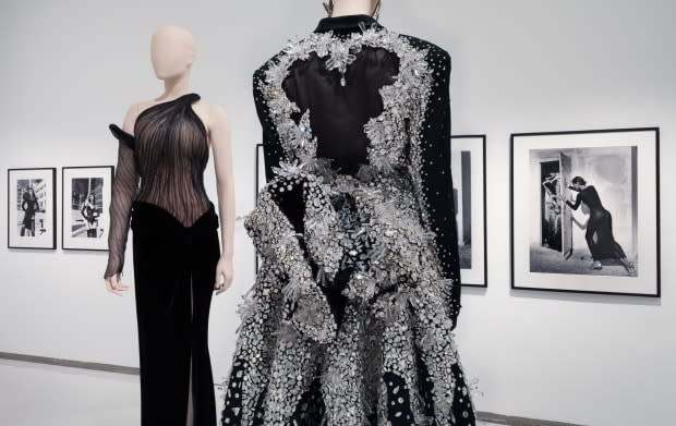 Materiality and silhouette are two characteristics that tie Cadwallader's Mugler back to the house's founder.<p>Photo: Courtesy of the Brooklyn Museum</p>