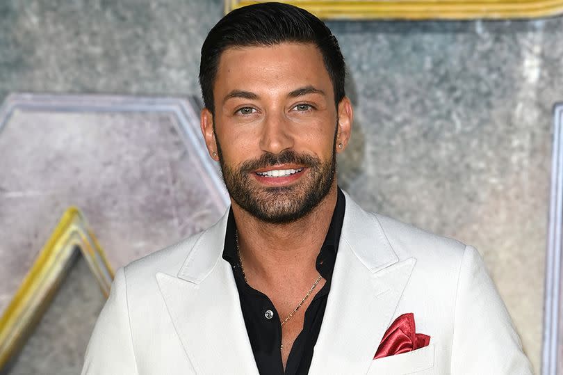 LONDON, ENGLAND - OCTOBER 18:  Giovanni Pernice attends the UK Premiere of Black Adam at Cineworld Leicester Square on October 18, 2022 in London, England. (Photo by Eamonn M. McCormack/Getty Images  for Warner Bros. )