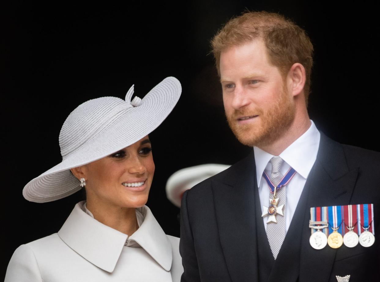 Meghan Markle Prince Harry Queen Platinum Jubilee Thanksgiving