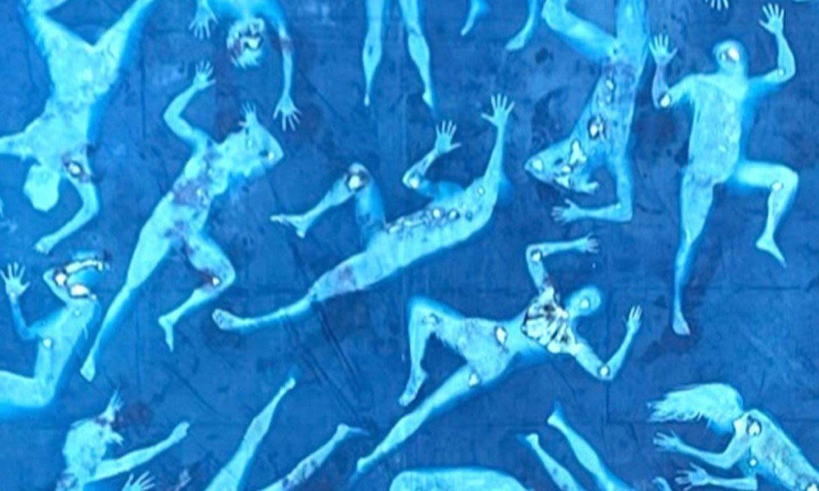 <span>Cassils’s Human Measure, Cyanotype (Exposed).</span><span>Photograph: Photo: Bonny Taylor</span>