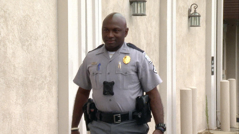 SC Highway Patrol Master Trooper Datrick Prince would not explain his side in the King Cutter case when asked about it following a Nov. 15, 2023, court date in Clarendon County, SC. (WJZY Photo/Ryan Miloff)_