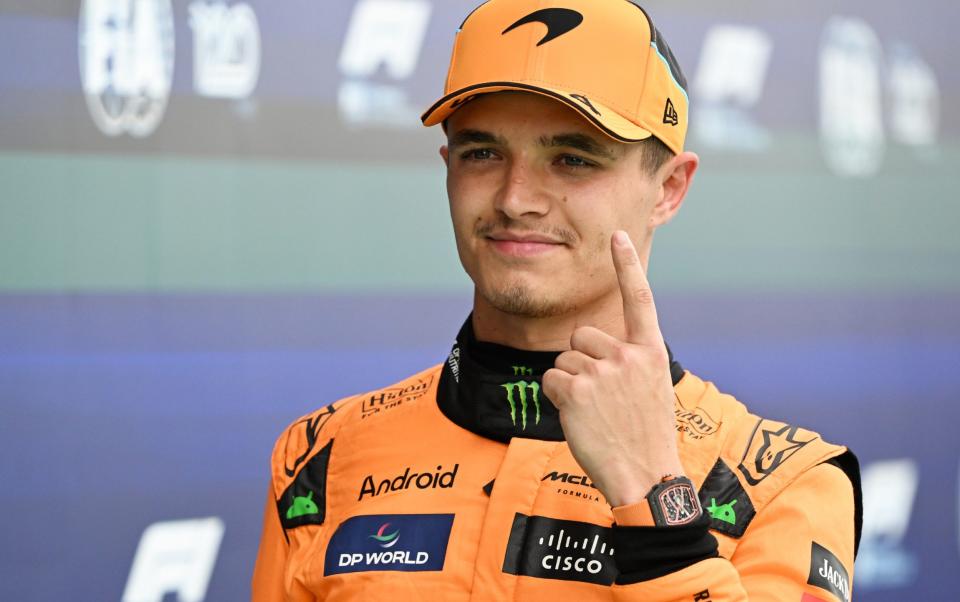 Lando Norris – Lando Norris fires himself on pole hours after McLaren's team home catches flames