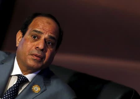 Egyptian President Abdel Fattah al-Sisi attends the closing session of the Arab Summit in Sharm el-Sheikh, in the South Sinai governorate, south of Cairo, March 29, 2015. REUTERS/Amr Abdallah Dalsh