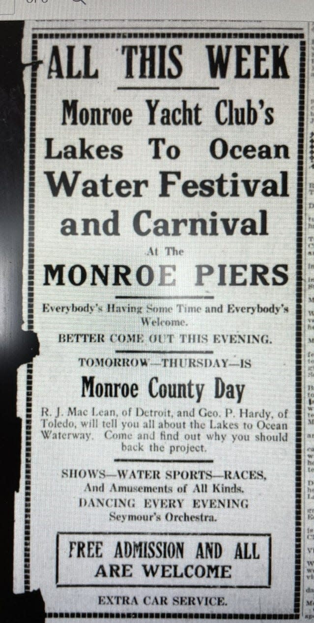 July, 1922 ad
Monroe News archives