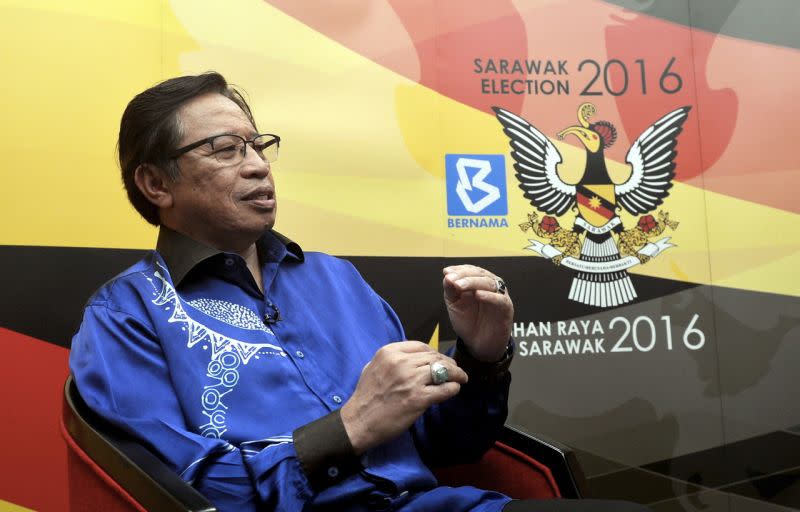 Sarawak Chief Minister Datuk Abang Johari Openg said the state is keen for its farmers to embrace technology to increase its food production. ― Bernama pic