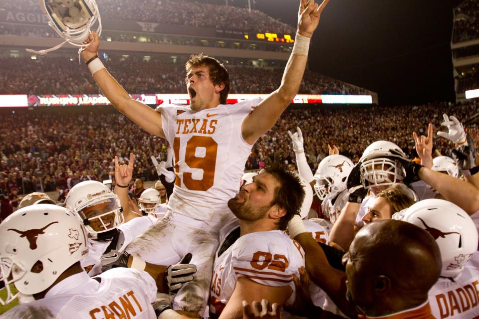 When you hit a game winner against the hated Texas A&M Aggies, people start learning your name in Austin