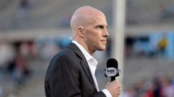 PHOTO: Sports reporter Grant Wahl covering the U.S. Men's National team in East Hartford, Conn., Oct. 10, 2014. (Fred Kfoury III/AP, FILE)