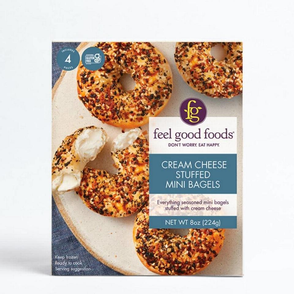 Feel Good Foods Cream Cheese Stuffed Everything Mini Bagels