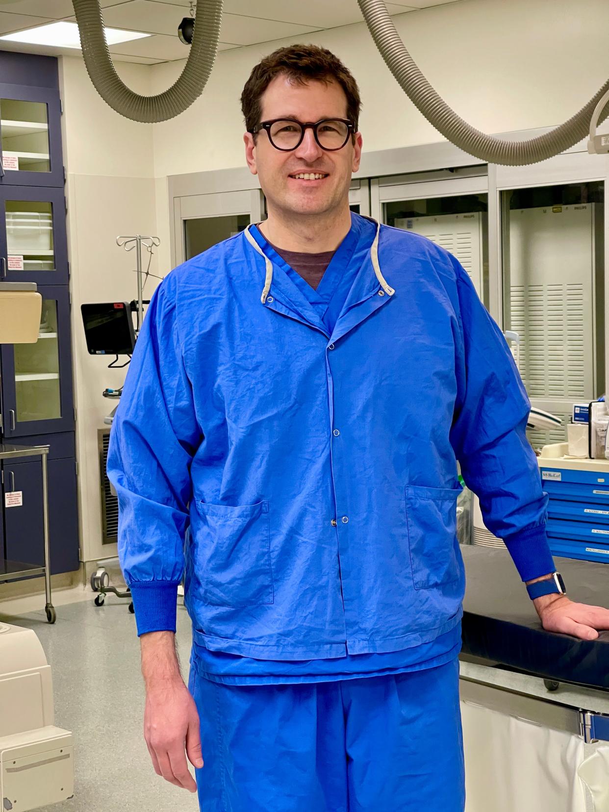 Dr. Ethan C. Korngold is an interventional cardiologist whose team did a transcatheter aortic valve replacement for Peter Courtney on Jan. 8  at Providence St. Vincent Medical Center in Portland.