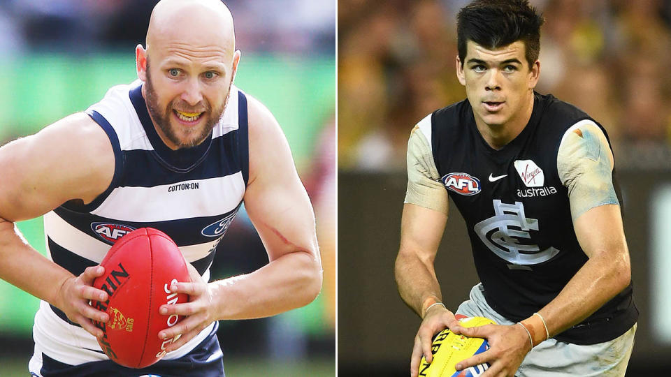 Gary Ablett and Matthew Kennedy. Image: Getty