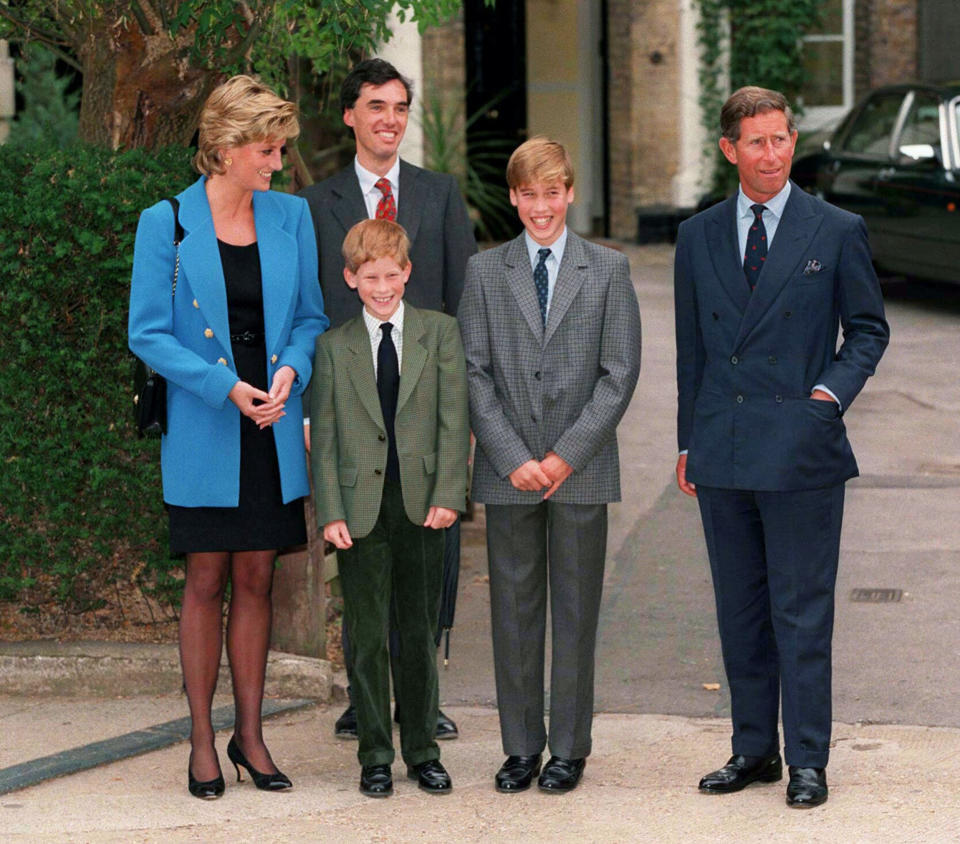 Prince William starting at Eton College in September 1995