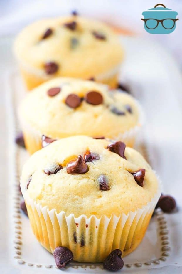 <p>The Country Cook</p><p>Muffins are such a great make-ahead snack. Have them waiting for the troops as soon as they get home.</p><p><strong>Get the recipe: <a href="https://www.thecountrycook.net/chocolate-chip-muffins/" rel="nofollow noopener" target="_blank" data-ylk="slk:Milk Chocolate Chip Muffins;elm:context_link;itc:0;sec:content-canvas" class="link ">Milk Chocolate Chip Muffins</a></strong></p>