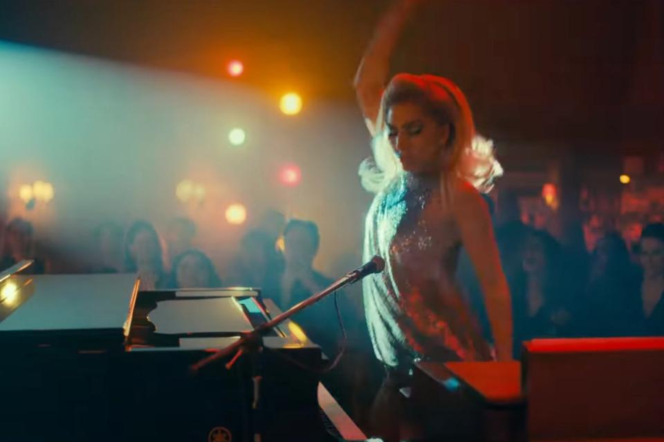 Lady Gaga’s Harley Quinn dancing on stage in the ‘Joker 2’ trailer (Warner Bros)