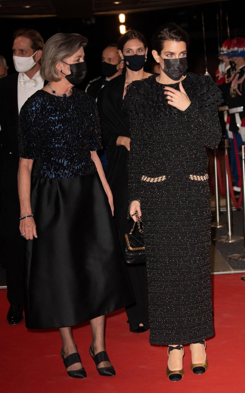 Princess Caroline and her daughter Charlotte Casiraghi in Chanel last Friday - Corbis Entertainment