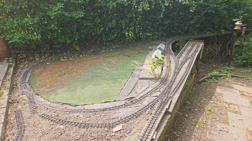 The first section of track Lauren and Sean could see – although much of it was covered in bushes to begin with. (Lauren Chessum)