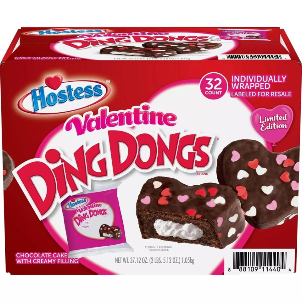 <p><a href="https://go.redirectingat.com?id=74968X1596630&url=https%3A%2F%2Fwww.walmart.com%2Fip%2FHostess-Valentine-Ding-Dongs-1-16-Ounce-32-Pack%2F766682334&sref=https%3A%2F%2Fwww.thepioneerwoman.com%2Fholidays-celebrations%2Fg38484071%2Fbest-valentines-day-candy-to-buy%2F" rel="nofollow noopener" target="_blank" data-ylk="slk:Shop Now;elm:context_link;itc:0;sec:content-canvas" class="link ">Shop Now</a></p><p>Hostess Valentine Ding Dongs</p><p>walmart.com</p><p>$25.97</p>