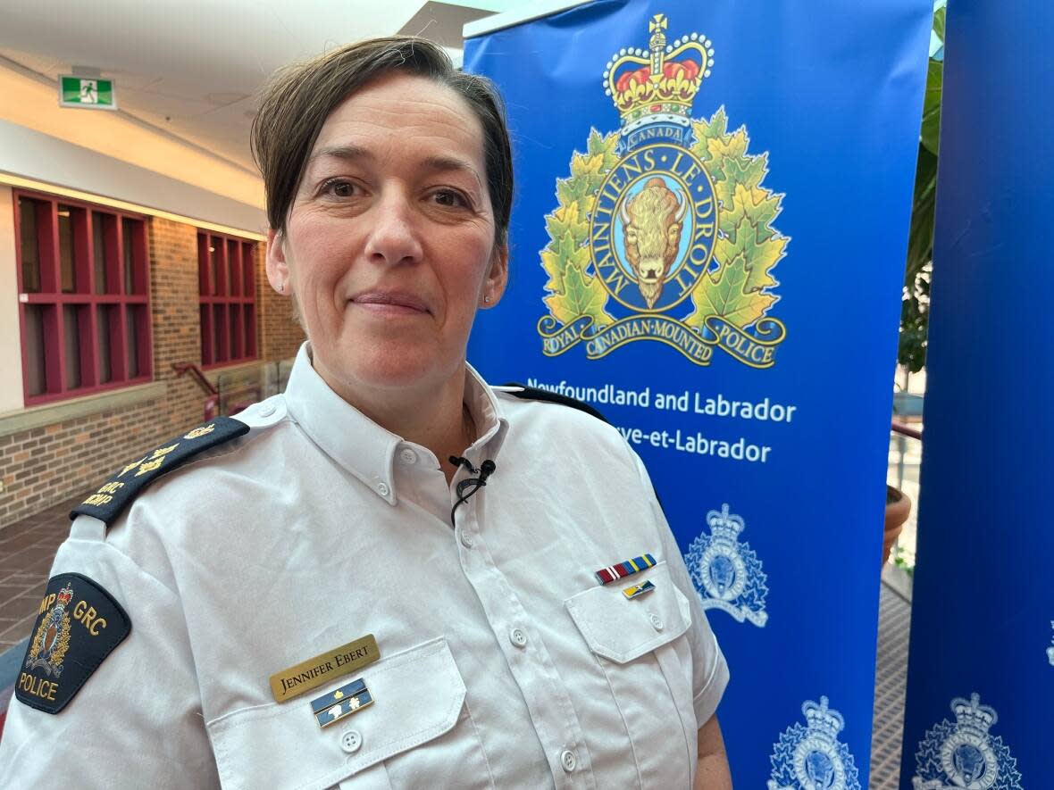 Assistant Commissioner Jennifer Ebert, the commanding officer for the RCMP in Newfoundland and Labrador, says recruiting to fill roughly 30 vacant positions is one of her top priorities. (Terry Roberts/CBC - image credit)