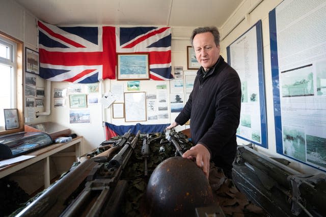 David Cameron visit to the Falkland Islands