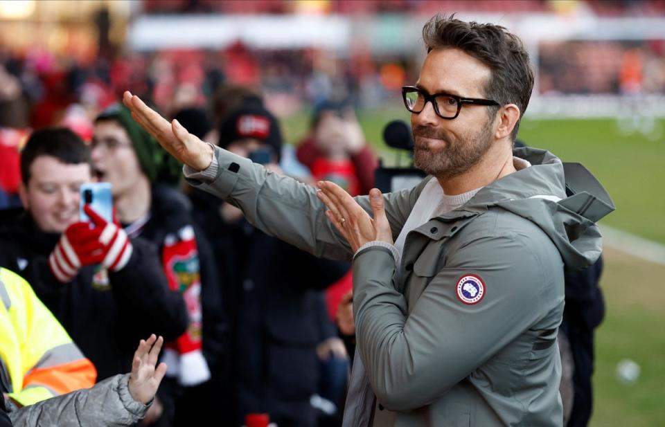 Reynolds meets with fans before a match earlier this season (Action Images via Reuters)