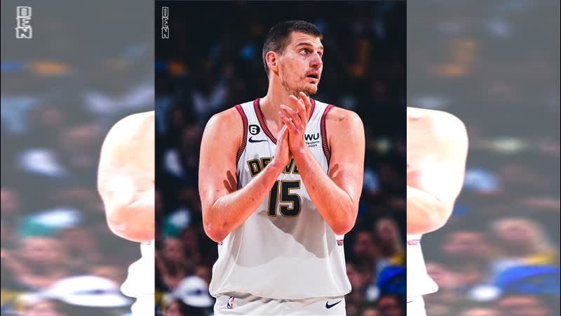 金塊約基奇（Nikola Jokic）本場拿下「大三元」後，創下多個歷史紀錄。（圖／翻攝自金塊推特）