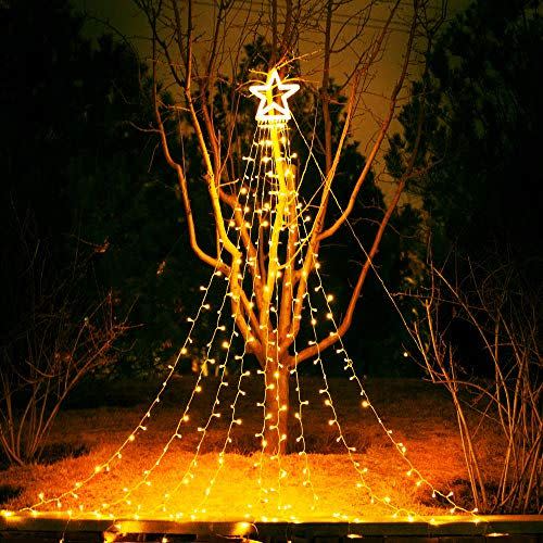 <p><strong>BQEC</strong></p><p>amazon.com</p><p><strong>$23.98</strong></p><p>If your yard is looking a little bare and you want to create a lot of light fast, this set is a lifesaver. It comes with one star light and nine strands of string lights that make a faux tree that's over 12 feet tall.</p>