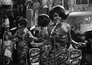 <div class="caption-credit"> Photo by: AP</div>On stage with the Supremes at a party in West Germany, 1968 <br> The matching sequin halter gowns are very Destiny's Child, only dare we say much prettier. <br> <br>