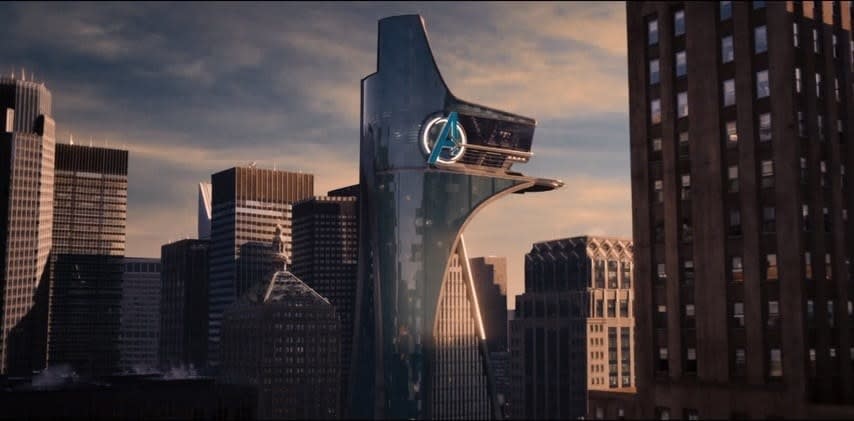 Avengers "A" on the tower