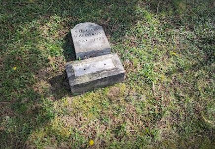 This is one of many headstones damaged at a Jewish cemetery in Schenectady, N.Y.