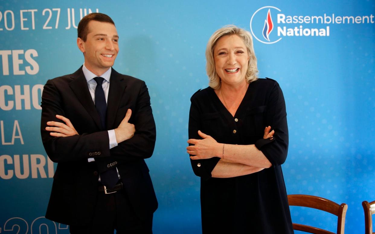Jordan Bardella and Marine Le Pen