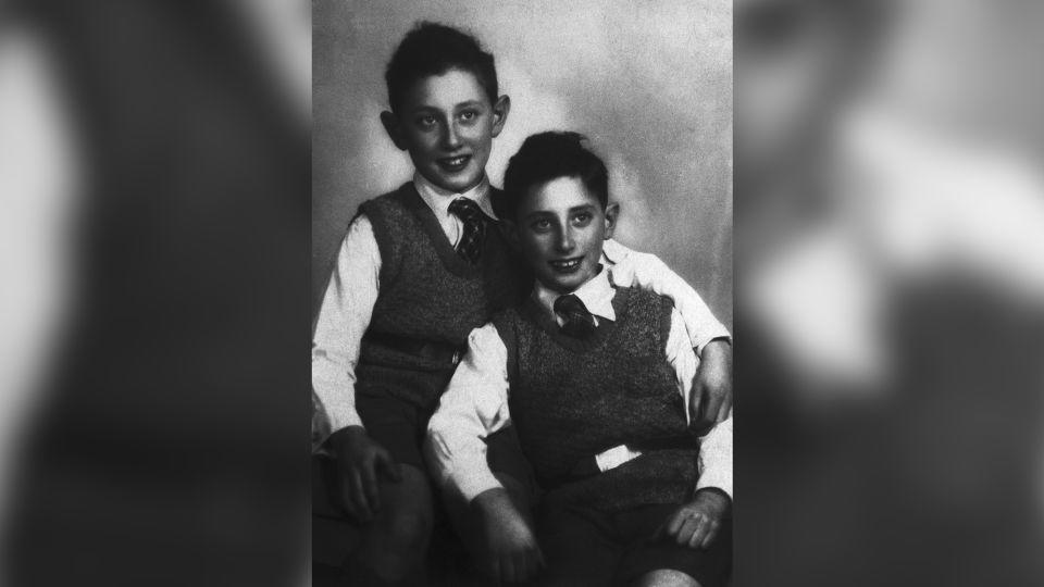 Henry Kissinger, 11, pictured with his arm around his brother Walter, 10. - Bettmann Archive/Getty Images