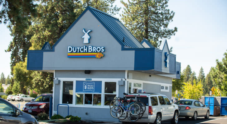 A Dutch Bros coffee shop representing BROS Stock.