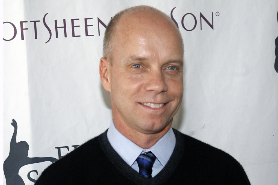 FILE - In this April 9, 2007 file photo, former Olympic figure skating gold medalist Scott Hamilton arrives for Figure Skating In Harlem's annual gala "Skating with the Stars" at Central Park's Wollman Rink in New York. Scott Hamilton gets goosebumps at the mention of Lake Placid. Forty years later, Hamilton will be among an array of athletes returning to celebrate the Olympics of the “Miracle on Ice” — when the U.S. hockey team upset the mighty Soviet Union — as well as Eric Heiden's five speedskating gold medals, all in record time and outside in the elements. (AP Photo/Jason DeCrow, File)