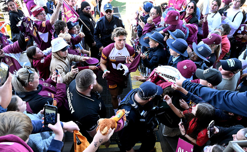 Reece Walsh in State of Origin camp with Queensland.