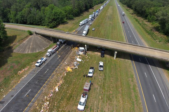 <p>ARDOT</p> Nacho Cheese Spill on I-30 is Cleaned Up