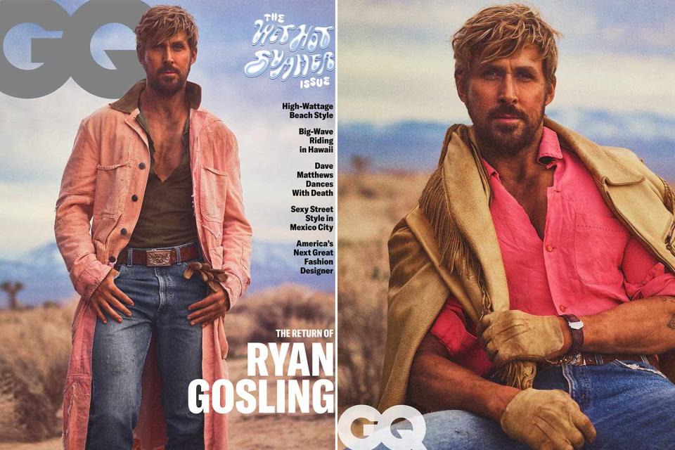 <p>Gregory Harris/GQ</p> Ryan Gosling on the cover of GQ