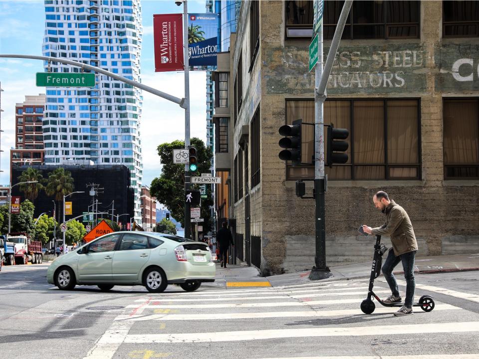 east cut neighborhood san francisco scooter