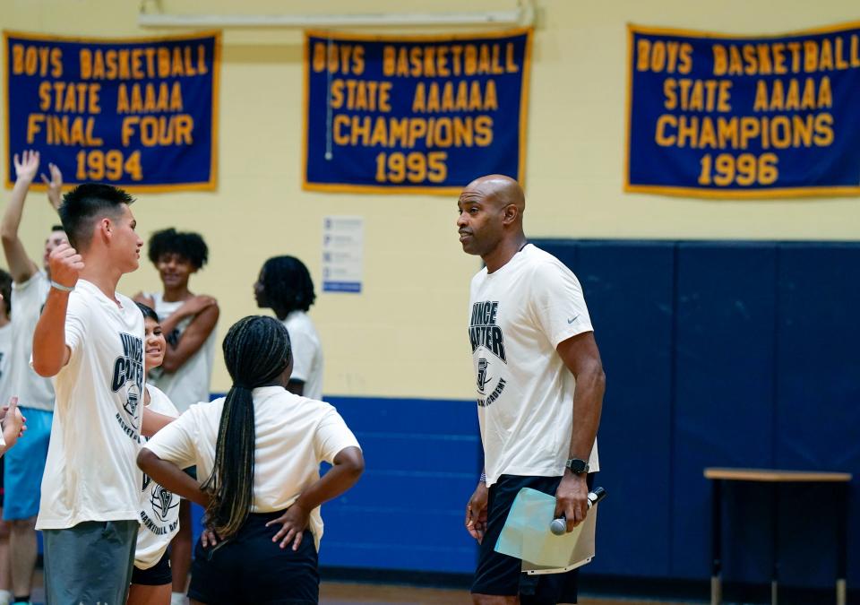 Vince Carter Youth Basketball Academy at Mainland High School in Daytona Beach, Friday, July 21, 2023. 