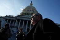 Lev Parnas walks outside the U.S. Capitol in Washington