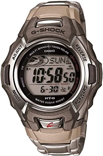 Casio Men&#39;s G-Shock MTGM900DA-8CR Tough Solar Atomic Stainless Steel Sport Watch against white background.