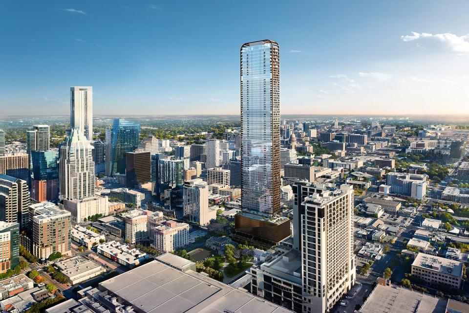 The proposed Wilson Tower would be near the Sixth Street entertainment district, the Austin Convention Center and Capital Metro’s new downtown light rail station.