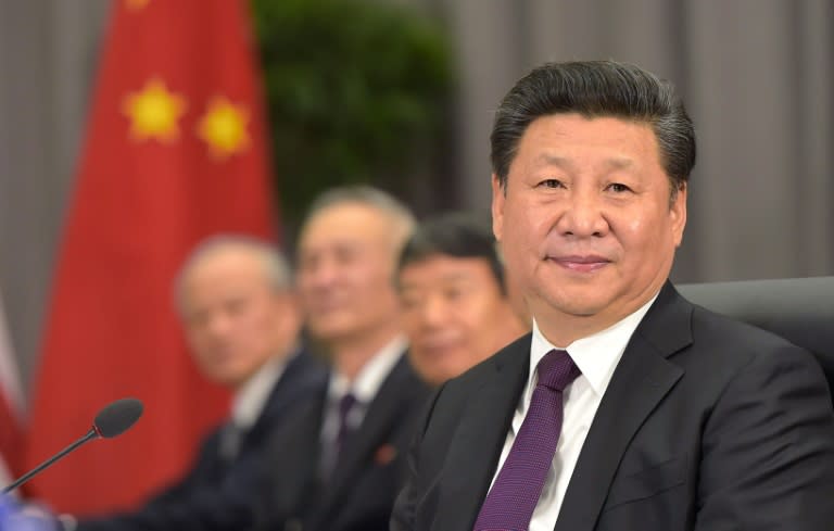 China's President Xi Jinping speaks during a bilateral meeting with US President Barack Obama on the sidelines of the Nuclear Security Summit in Washington, DC, on March 31, 2016